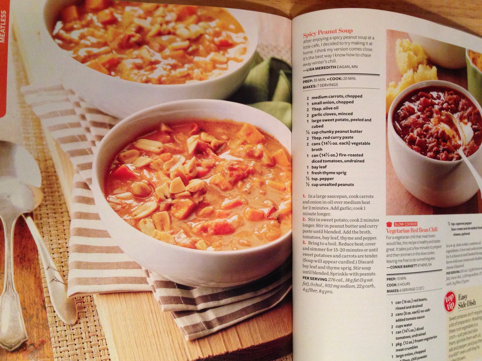 Spicy Peanut Soup Feature in Taste of Home magazine