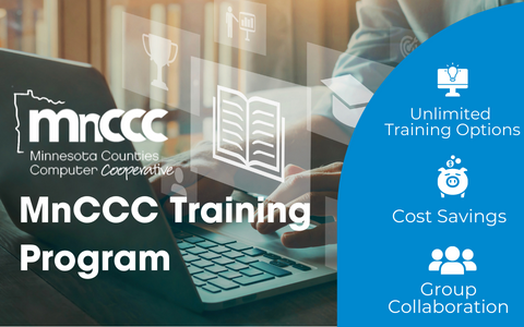 MnCCC Training Program with Highlights over a background on someone working